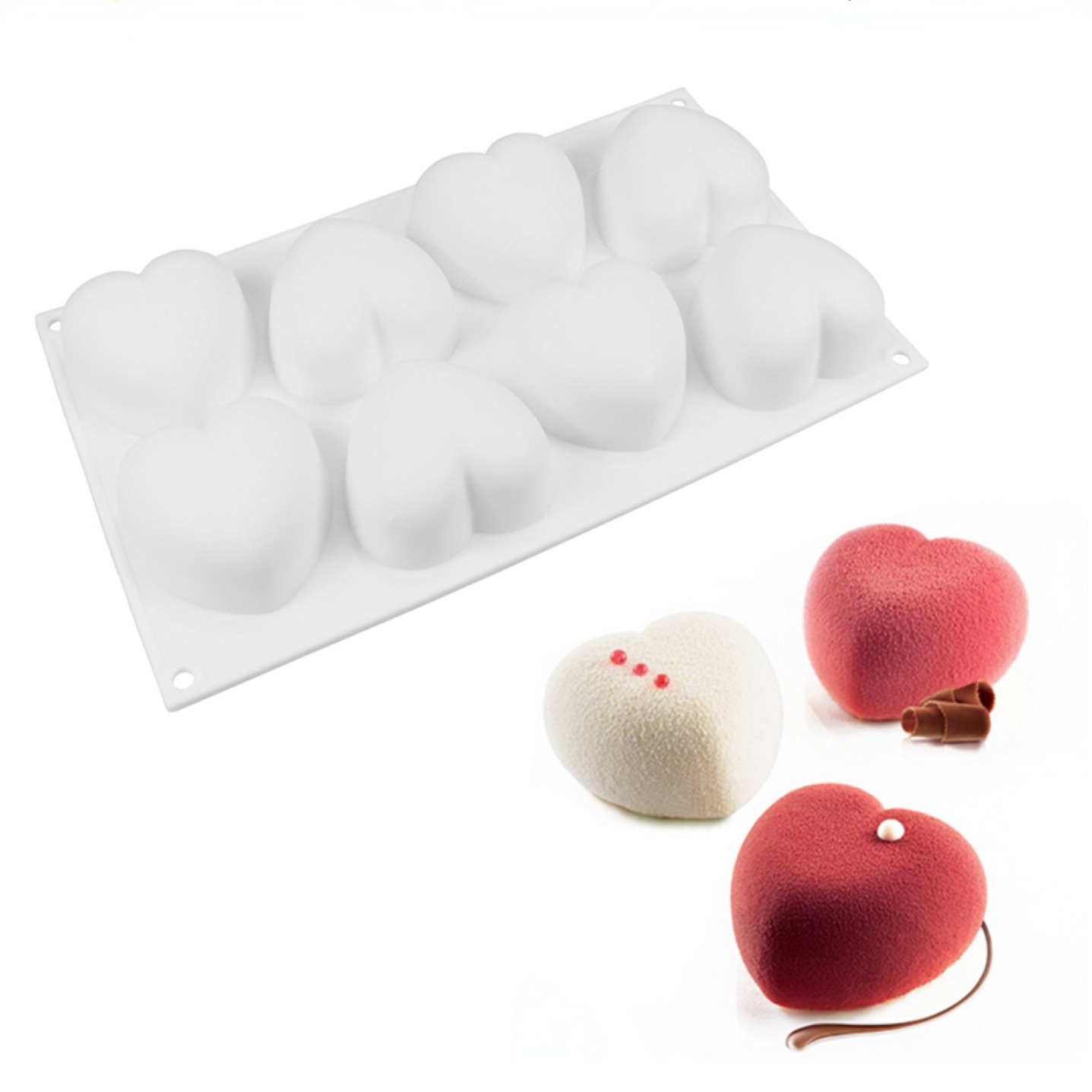 Soap Making Items - الحب القلب سيليكون قالب الصابون اليدوية