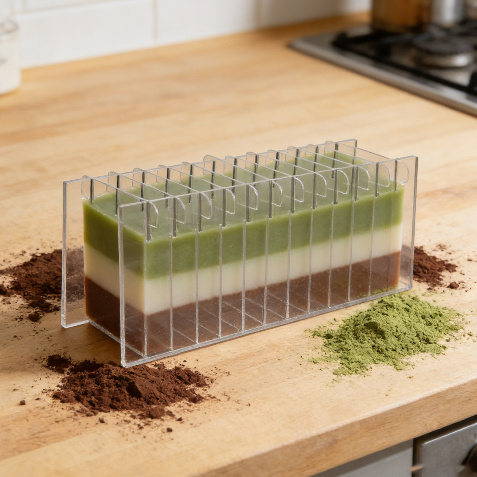 Soap Making Formula - لوح تقسيم الصابون الأكريليكي لقوالب السيليكون،