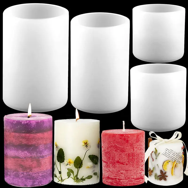 Soap Making Chemical - اسطوانة سيليكون شمعة قوالب الراتنج قالب