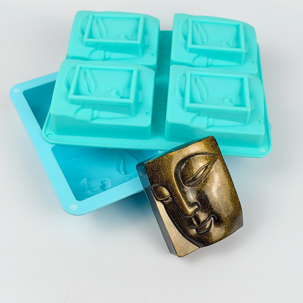 Soap Making Formula - سيليكون بوذا صورة قالب الصابون ،