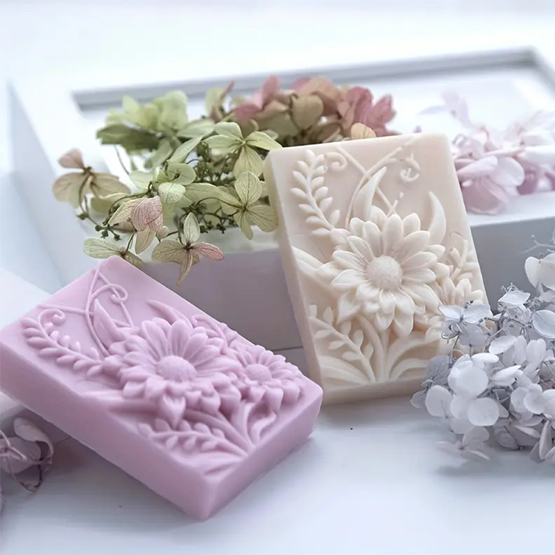 ثلاثية الأبعاد زهرة مربع الصاب - مراجعة Soap Making Chemical وسعره