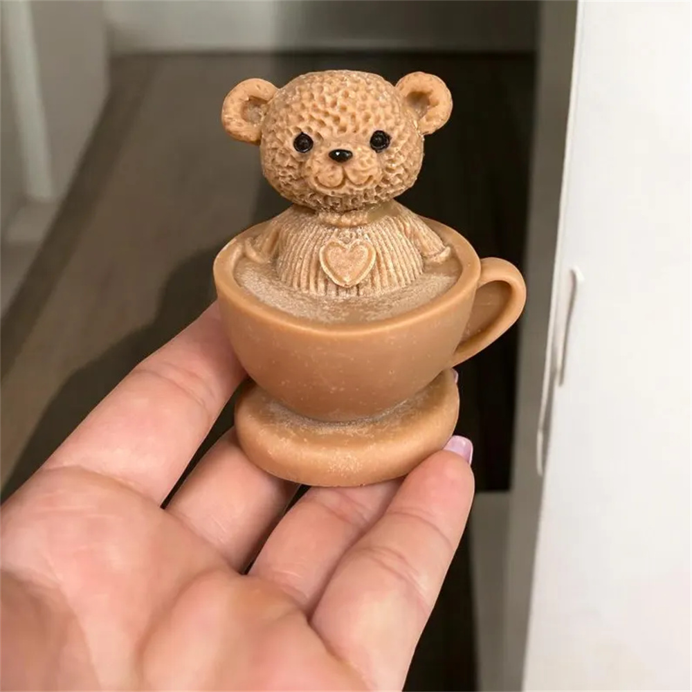 دمية دب في كوب قالب من السيليك - مراجعة Soap Making Jar وسعره