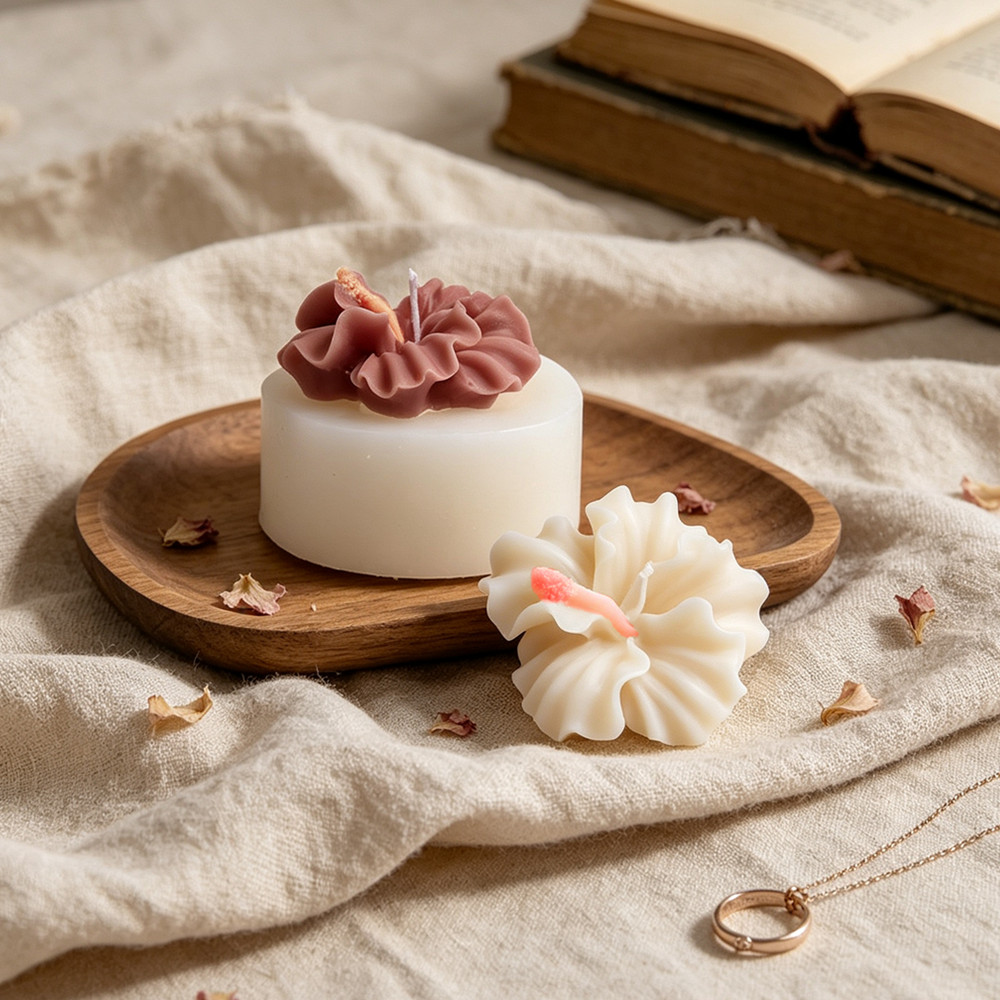قطعتان من قالب شمعة على شكل زه - مراجعة Soap Making Chemical وسعره